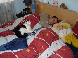 so haben wir den Sa. verbracht. Papa war leider krank