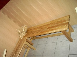 Die Sitzecke, noch ohne Tisch!