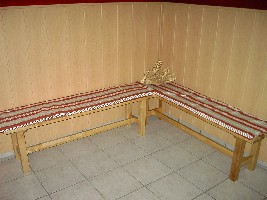 ..mit Sitzkissen! (selbst genäht natürlich)