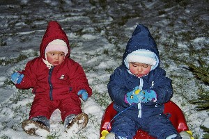 Lara und Jonas in Thüringer Schnee