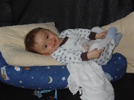 Maxi bei seiner Lieblingsbeschäftigung (strampeln), auch heute Morgen.