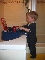 Max neues Waschbecken