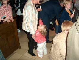 Malina wollte lieber auf Oma's Arm