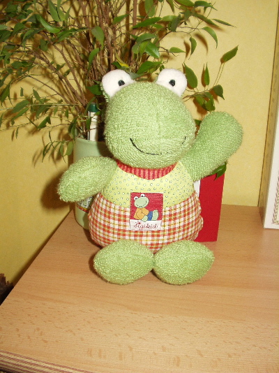Die Frosch-Spieluhr, die ich für Sohnemann gekauft hab...