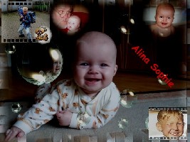 Meine 1. Fotokollage mit Alina, Kevin Florian und Opa !