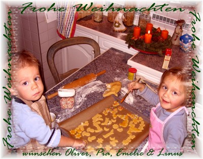 In der Weihnachtsbäckerei...