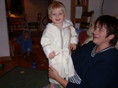 Felix nach dem Baden...