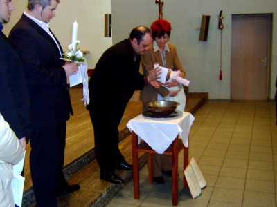 mein Papa durfte selber Taufen