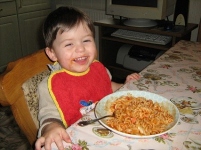 Nudeln mit Tomatensoße, lecker!!!