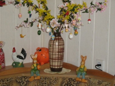 Osterdeko in der Küche