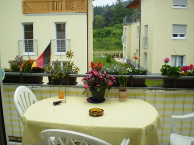Bflick vom Balkon, nicht mehr auf nee Baustelle sondern auf die fertigen Häuser