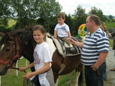 das Pferdchen so groß, aber ich hab keine Angst gehabt!!!