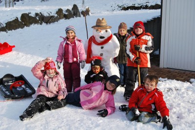 Kindergeburtstag... Schneeman bauen