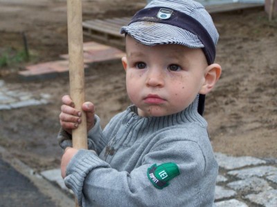 Nach getaner Gartenarbeit