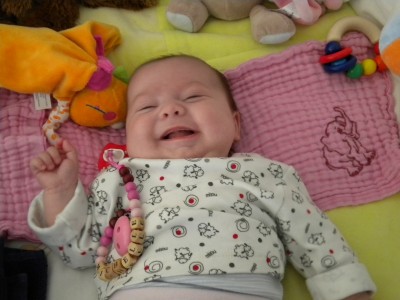 Michelle's ebenfalls obersüsses Lächeln...