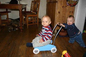 das geht auch zu zweit mit nur einer Karre