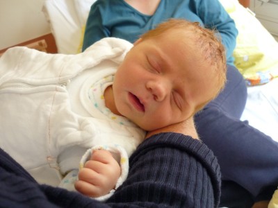 ...und hier in der Klinik einen Tag nach ihrer Geburt!