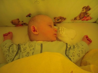 Das war nach der Physio. Er konnte wieder auf der anderen Seite schlafen!!!